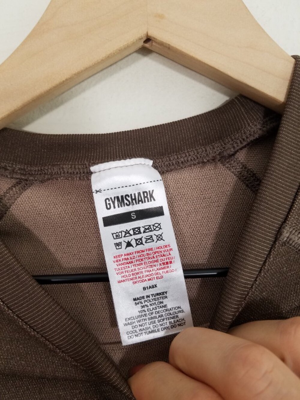 Gymshark Crop Top Long Sleeve Size S - Picture 4 of 4